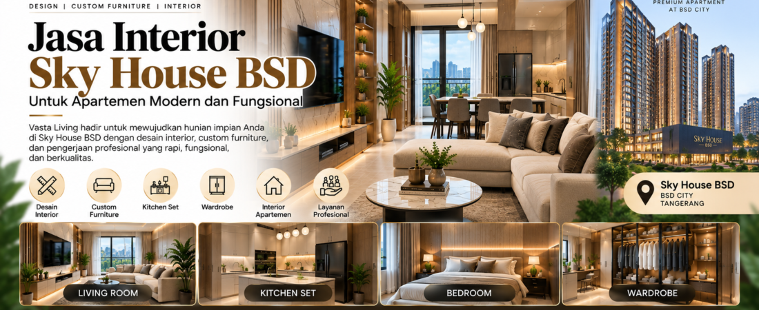 Jasa Interior Sky House BSD untuk Apartemen Modern dan Fungsional