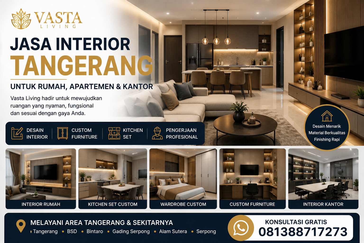 Jasa Interior Tangerang untuk Rumah, Apartemen & Kantor